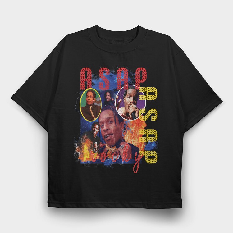 Asap Rocky Fire, Tricou Oversize Barbati (Unisex)