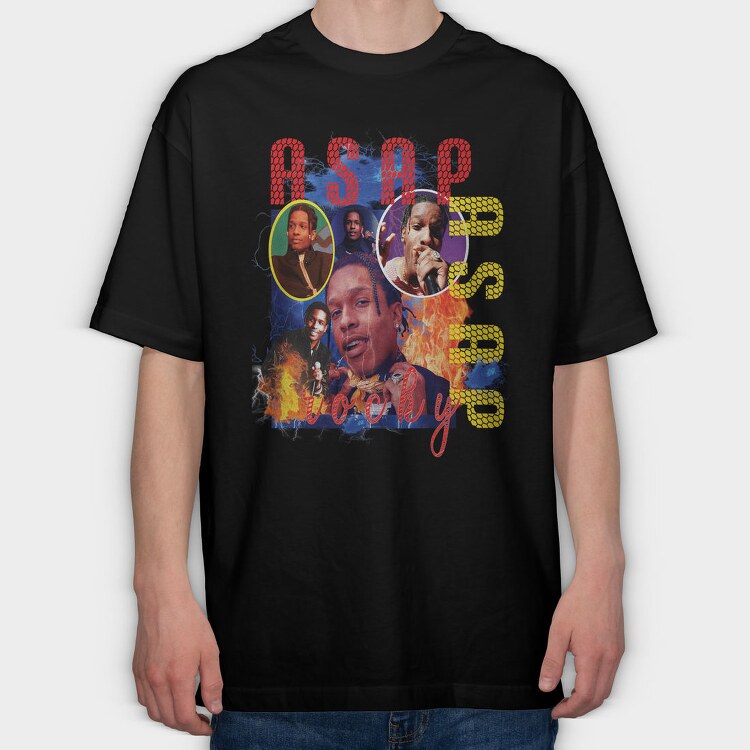 Asap Rocky Fire, Tricou Oversize Barbati (Unisex)