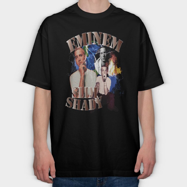 Eminem Shady Art, Tricou Oversize Barbati (Unisex)