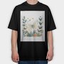 Butterfly Flowers Blossoms, Tricou Oversize Barbati (Unisex)