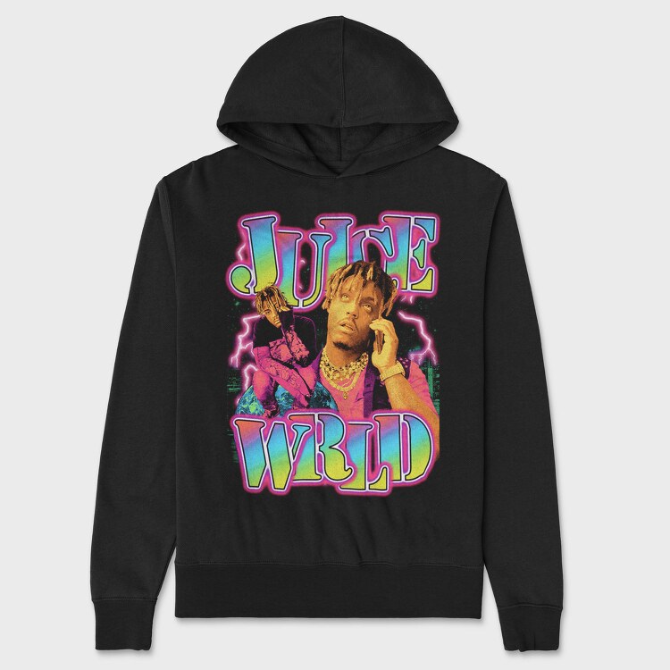 Juice Wrld Neon, Hanorac Oversize Barbati (Unisex)