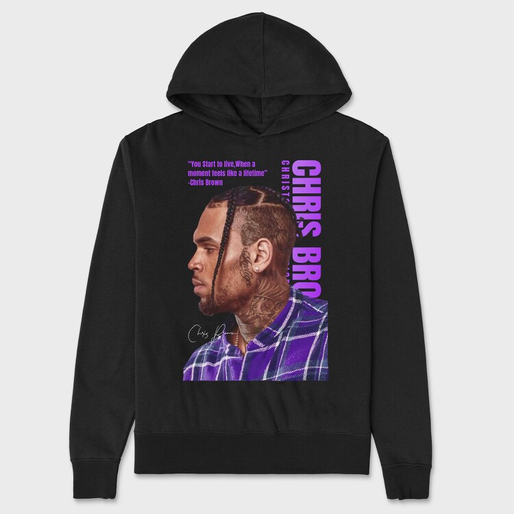Purple Life Quote, Hanorac Oversize Barbati (Unisex)