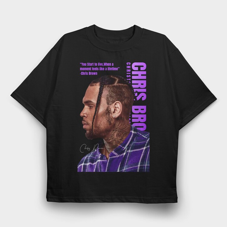 Purple Life Quote, Tricou Oversize Barbati (Unisex)