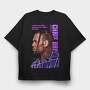 Purple Life Quote, Tricou Oversize Barbati (Unisex)