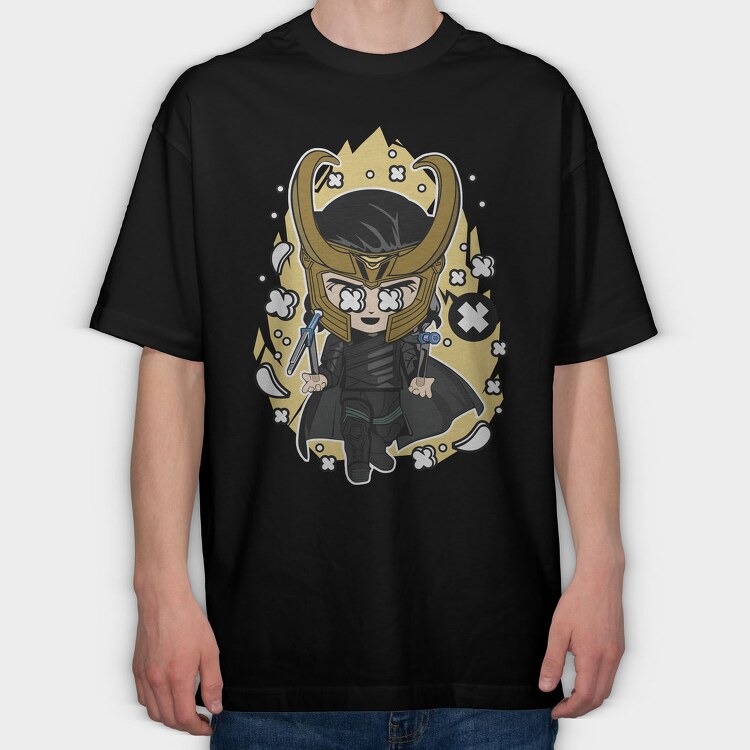 Lokis Thunder Strike, Tricou Oversize Barbati (Unisex)