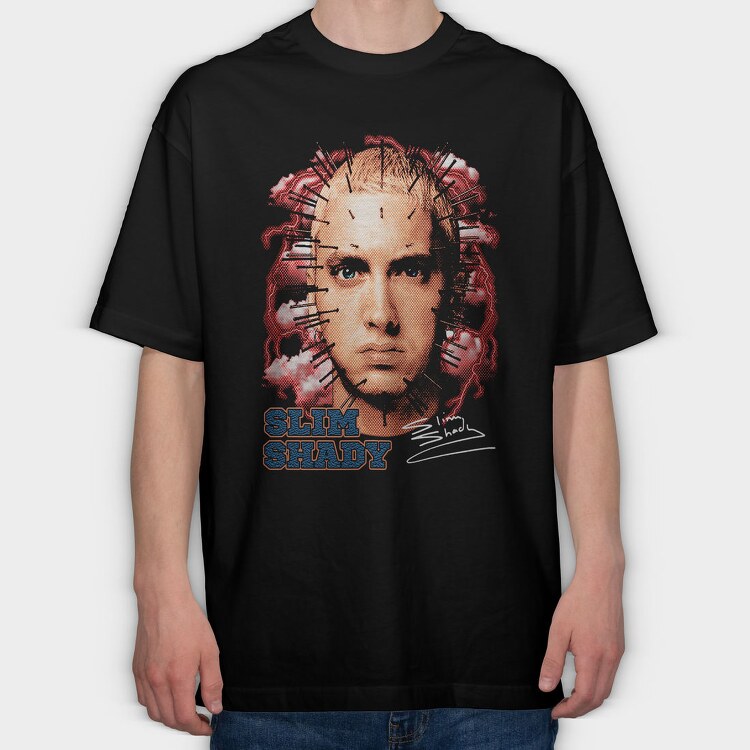 Slim Shady Face, Tricou Oversize Barbati (Unisex)
