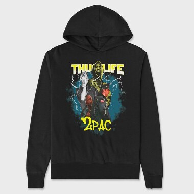 Thug Life 2pac, Hanorac Oversize Barbati (Unisex)
