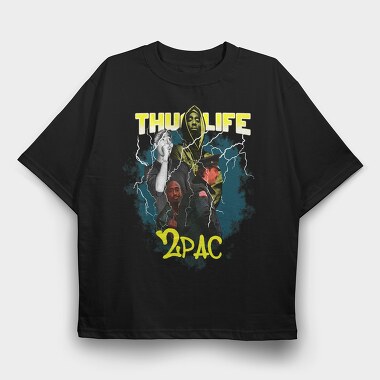Thug Life 2pac, Tricou Oversize Barbati (Unisex)