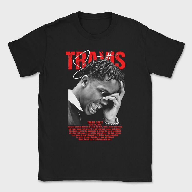 Travis Scott Red, Tricou Barbati (Unisex)