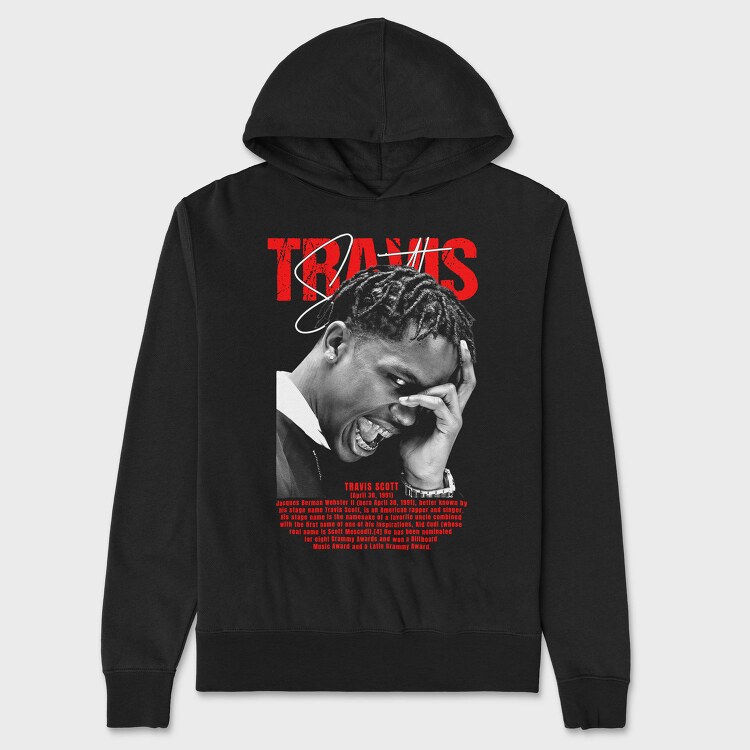 Travis Scott Red, Hanorac Oversize Barbati (Unisex)