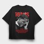 Travis Scott Red, Tricou Oversize Barbati (Unisex)