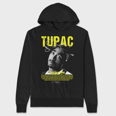 Tupac Yellow Tribute, Hanorac Oversize Barbati (Unisex)