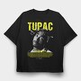 Tupac Yellow Tribute, Tricou Oversize Barbati (Unisex)