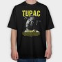 Tupac Yellow Tribute, Tricou Oversize Barbati (Unisex)