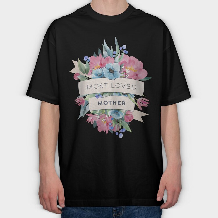 Watercolor Flowers Mother, Tricou Oversize Barbati (Unisex)