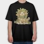 Bunny With Holly Garland, Tricou Oversize Barbati (Unisex)