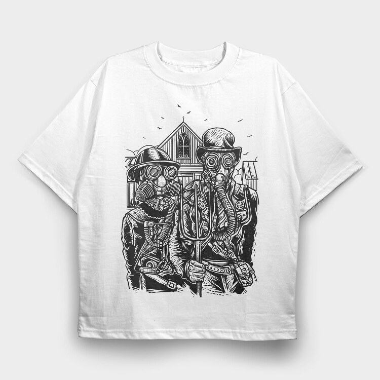 American Steampunk, Tricou Oversize Barbati (Unisex)