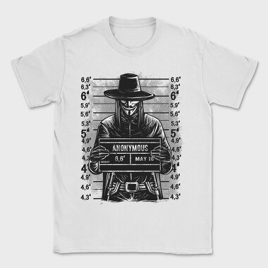 Anonymous Mugshot, Tricou Barbati (Unisex)