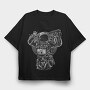 Astronaut Boombox, Tricou Oversize Barbati (Unisex)