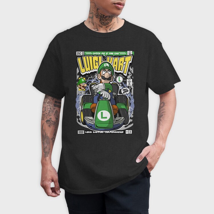 Luigi Kart Racing, Tricou Barbati (Unisex)