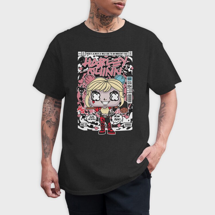 Harley Quinn Riot, Tricou Barbati (Unisex)