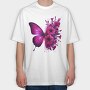 Butterfly Flowers Sublimation, Tricou Oversize Barbati (Unisex)