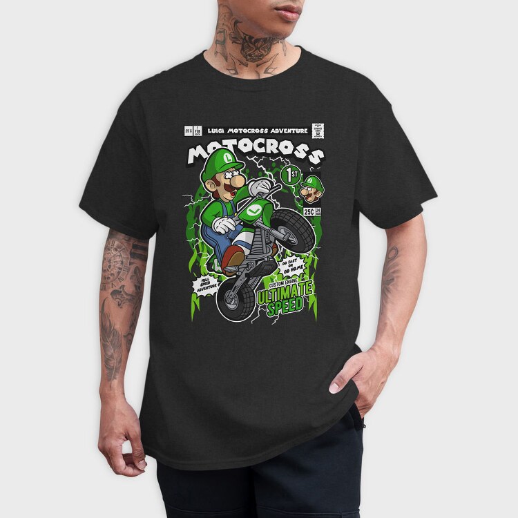 Luigi Motocross Adventure, Tricou Barbati (Unisex)