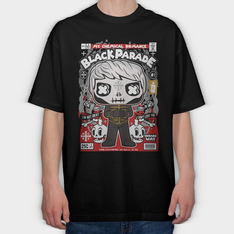 Black Parade Pop Art, Tricou Oversize Barbati (Unisex)