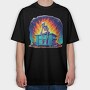 Burning Skeleton Sneakers, Tricou Oversize Barbati (Unisex)