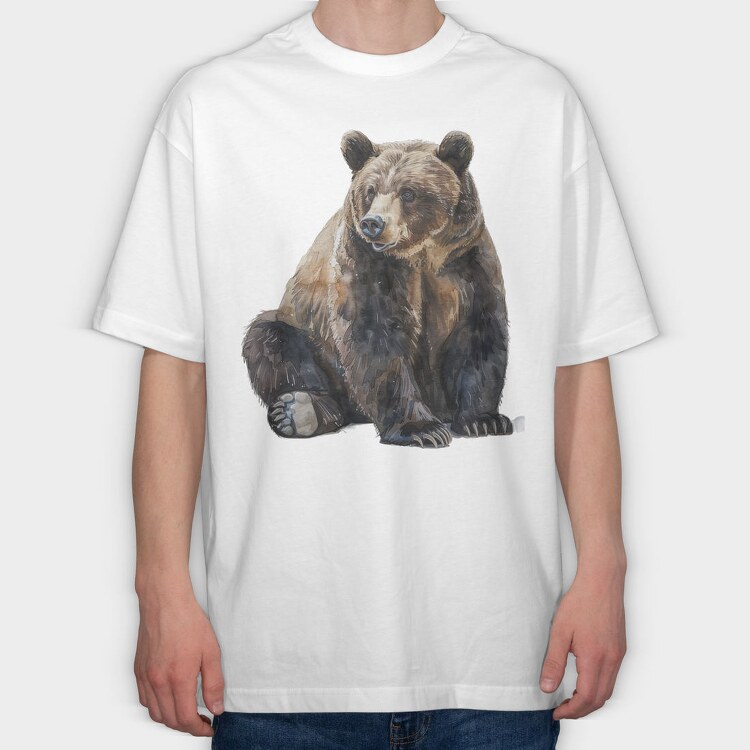 Brown Bear Spirit, Tricou Oversize Barbati (Unisex)