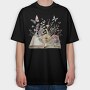 Watercolor Book Flowers, Tricou Oversize Barbati (Unisex)