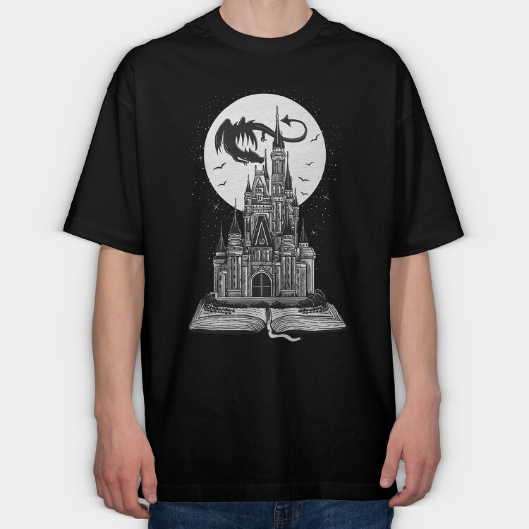 Fairytale Book, Tricou Oversize Barbati (Unisex)