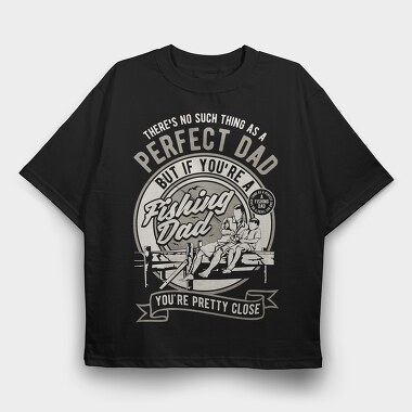 Fishing Dad, Tricou Oversize Barbati (Unisex)