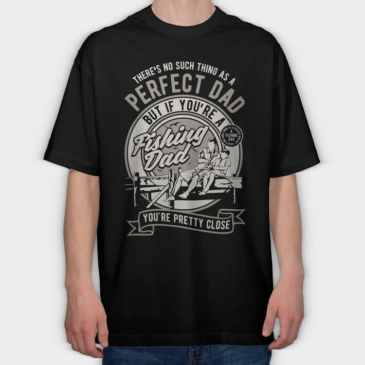 Fishing Dad, Tricou Oversize Barbati (Unisex)