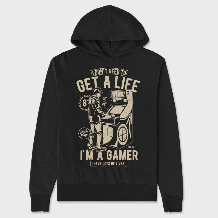 Get A Life, Hanorac Oversize Barbati (Unisex)