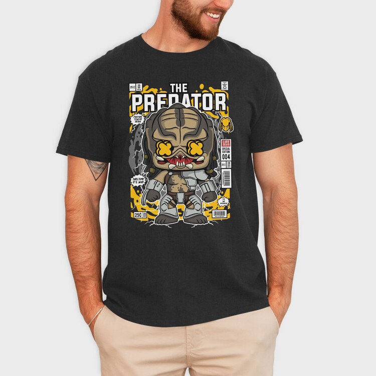 Predator X Comic Chibi, Tricou Barbati (Unisex)