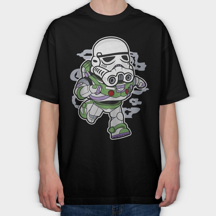 Space Trooper Buddy, Tricou Oversize Barbati (Unisex)