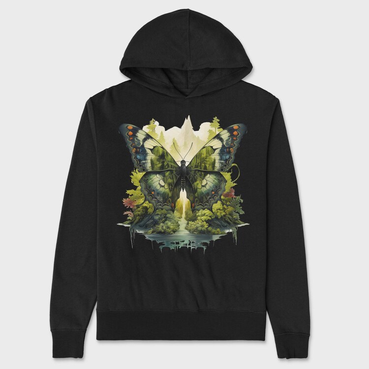 Butterfly Nature Island, Hanorac Oversize Barbati (Unisex)