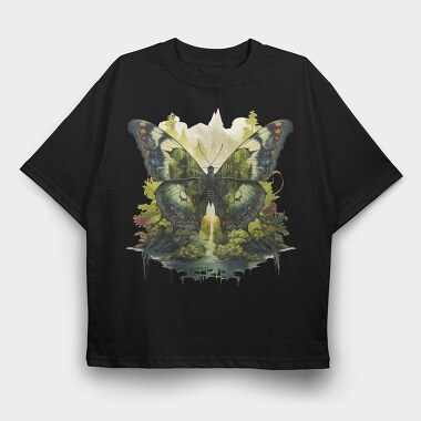 Butterfly Nature Island, Tricou Oversize Barbati (Unisex)