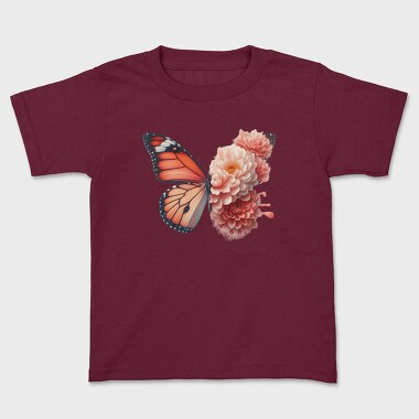 Butterfly Serenity Flowers, Tricou Copii
