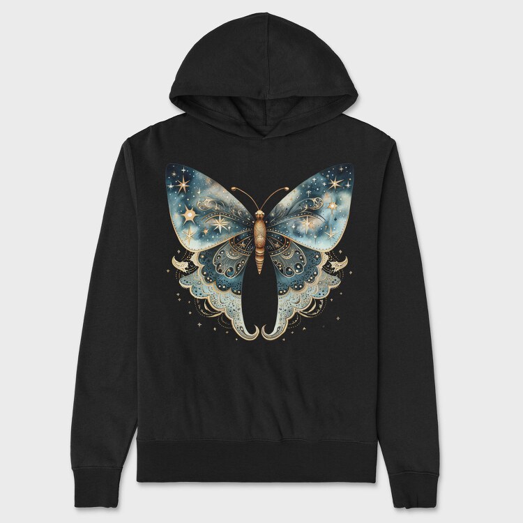 Butterfly Stars Clipart, Hanorac Oversize Barbati (Unisex)
