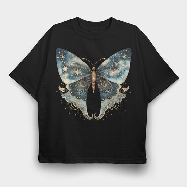 Butterfly Stars Clipart, Tricou Oversize Barbati (Unisex)