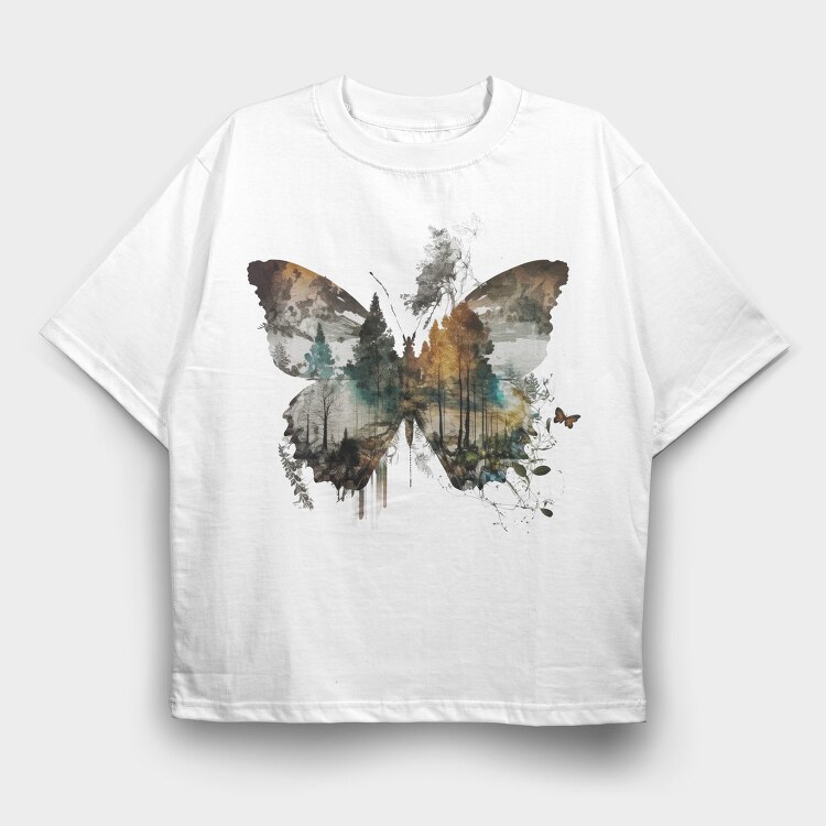Butterfly Trees Symphony, Tricou Oversize Barbati (Unisex)