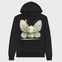 Butterfly Vintage Girl, Hanorac Oversize Barbati (Unisex)