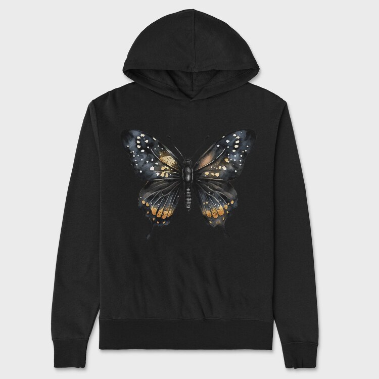 Butterfly Watercolor Clipart, Hanorac Oversize Barbati (Unisex)