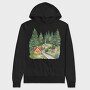 Cabin In Forest, Hanorac Oversize Barbati (Unisex)