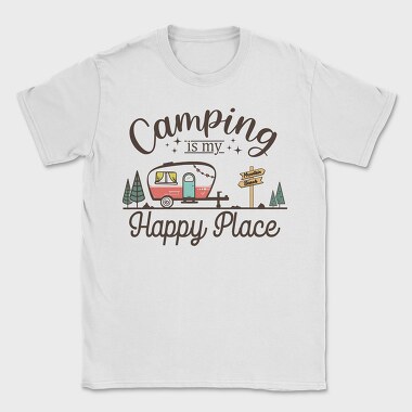 Camp Happy Place, Tricou Barbati (Unisex)