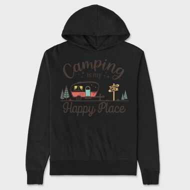 Camp Happy Place, Hanorac Oversize Barbati (Unisex)