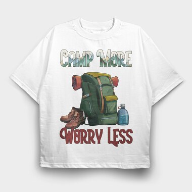 Camp Mountain Hike, Tricou Oversize Barbati (Unisex)
