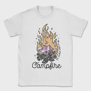 Campfire Mountain Night, Tricou Barbati (Unisex)